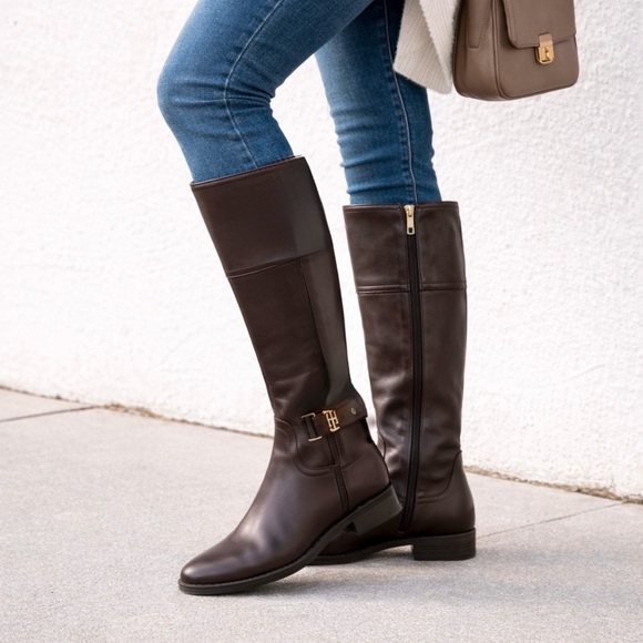 [Tommy Hilfiger] Brown Classic Tina Riding Boot